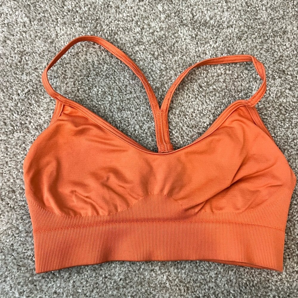 Gymshark Vibrant Orange Sports Bra - Size S